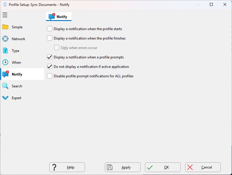 Profile Notify Error